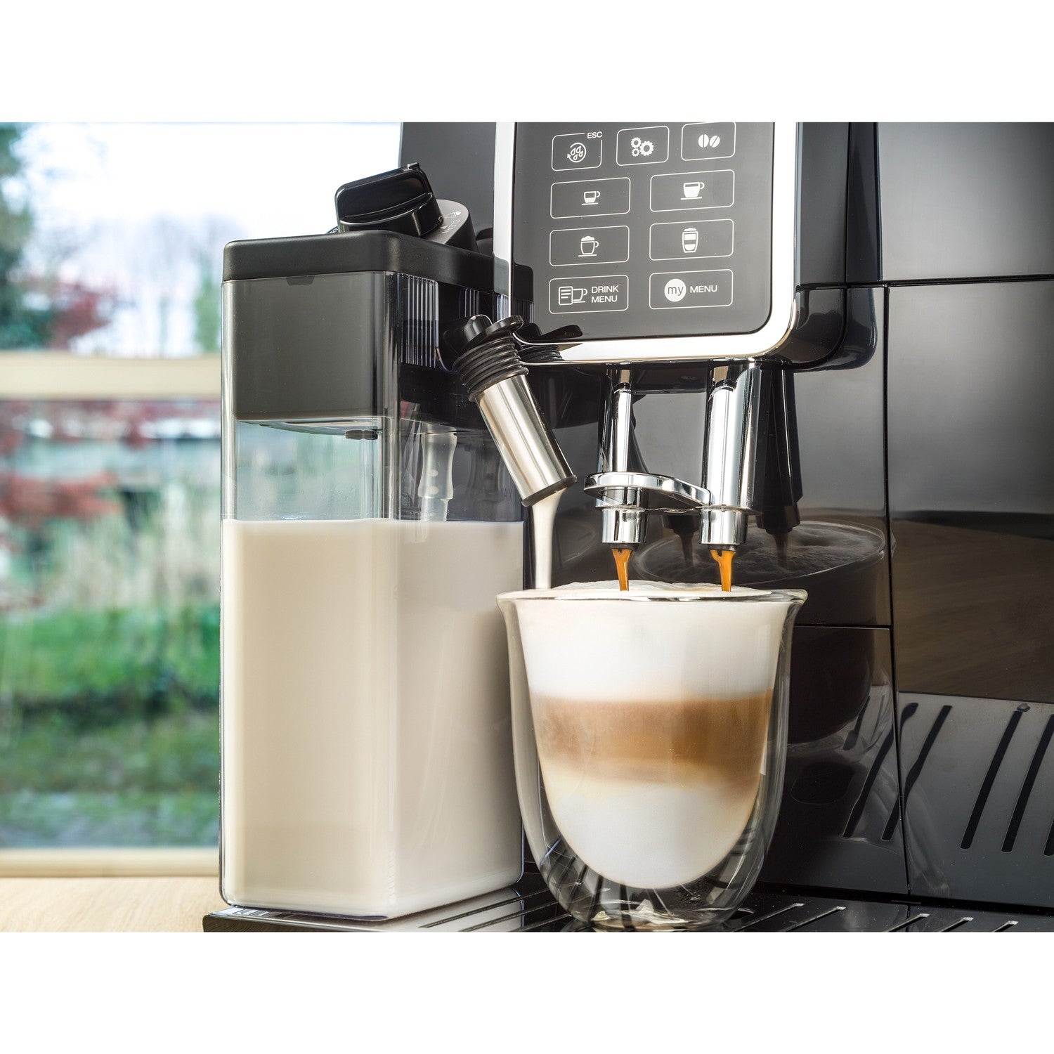 Automatic Espresso Machine, 15-Bar Pressure, Black