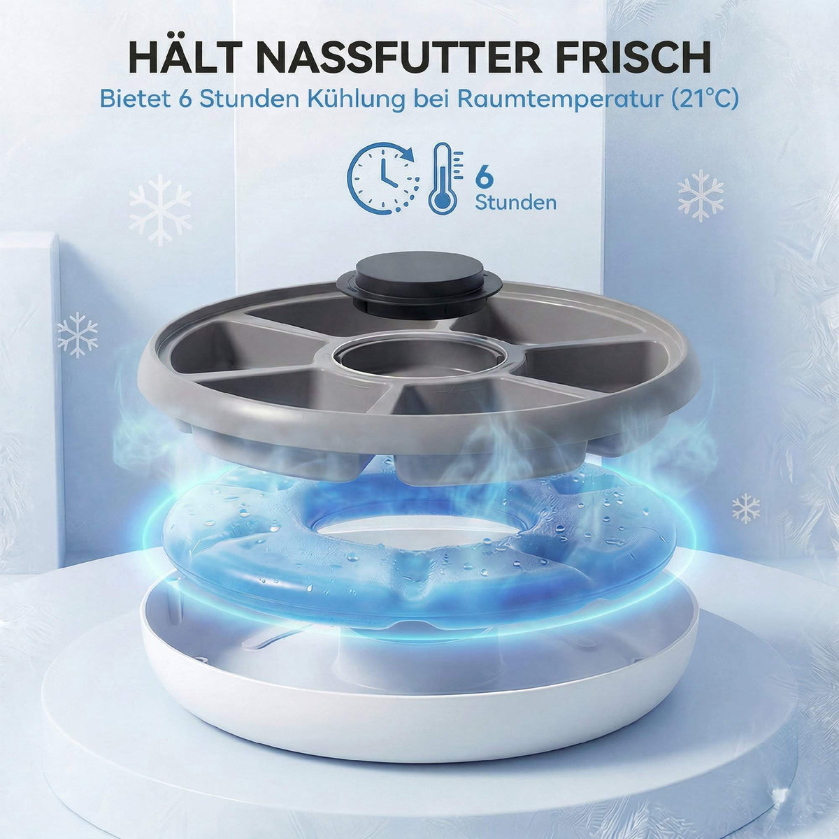 Automatic Pet Feeder with Timer, 6 Meals, LED Display
