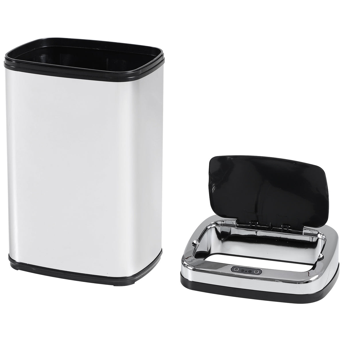 Automatic Sensor Rubbish Bin Ir Sensor, 30L, Square, Optional Inner Bin, Stainless Steel