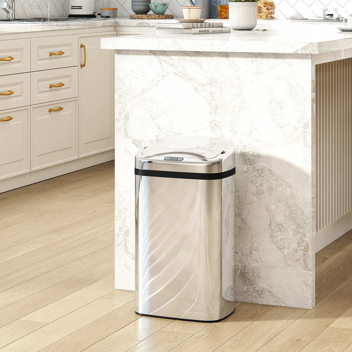Automatic Sensor Trash Can, 30L Stainless Steel