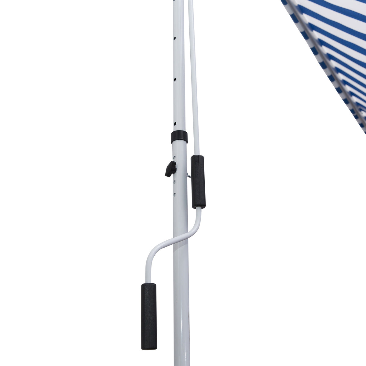 Awning, Folding Arm Awning, Clamp Awning, Height Adjustable, 300X150Cm, Blue/White, Aluminum