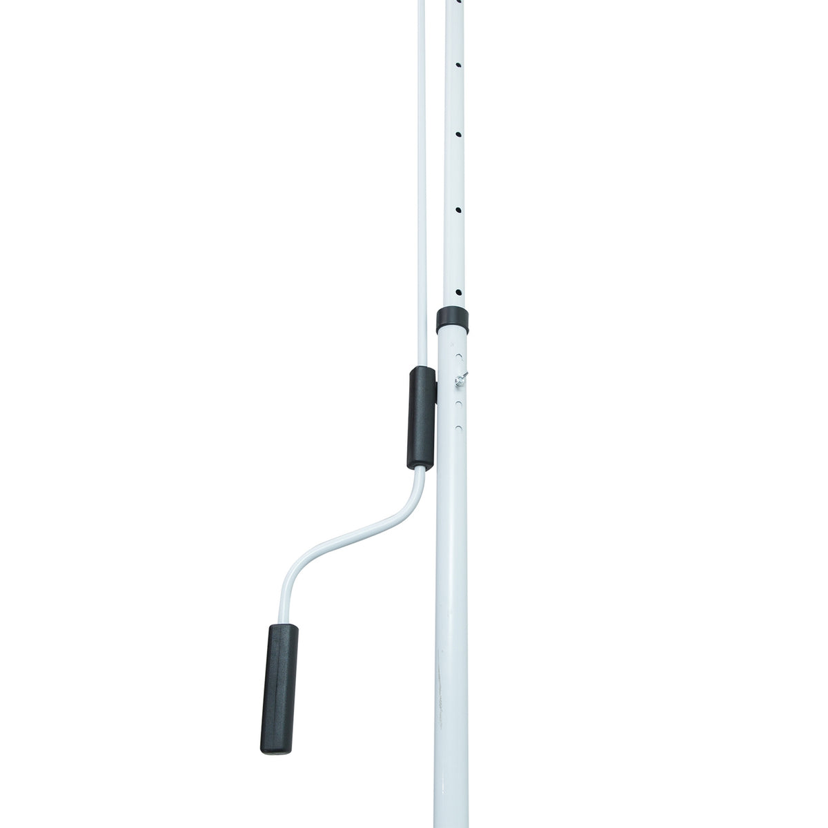 Awning, Folding Arm Awning, Clamp Awning, Height Adjustable, Sun Protection With Folding Arm And Hand Crank, Balcony, Aluminum, Green + White, 300X150Cm
