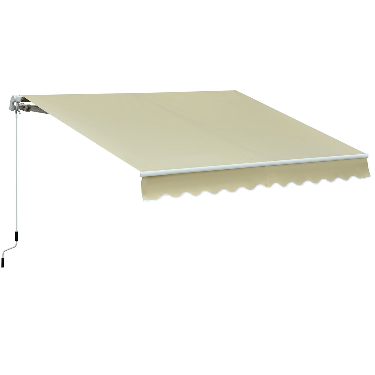 Awning Folding Arm Awning Sun Protection Balcony Cream White 2.95X2.5M