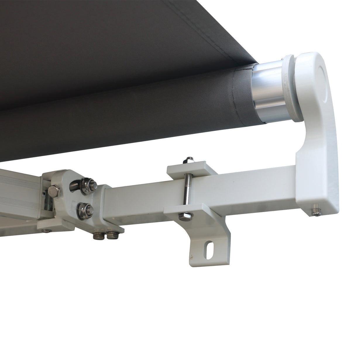 Awning Folding Arm Awning Sun Protection For Balcony, Uv Protection, Grey, 2.95X2.5M