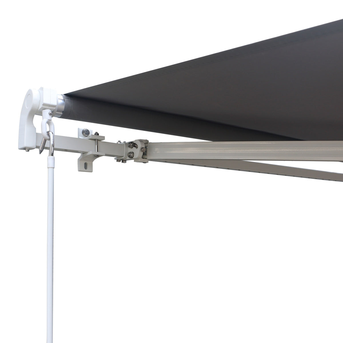 Awning Folding Arm Awning Sun Protection For Balcony, Uv Protection, Grey, 2.95X2.5M