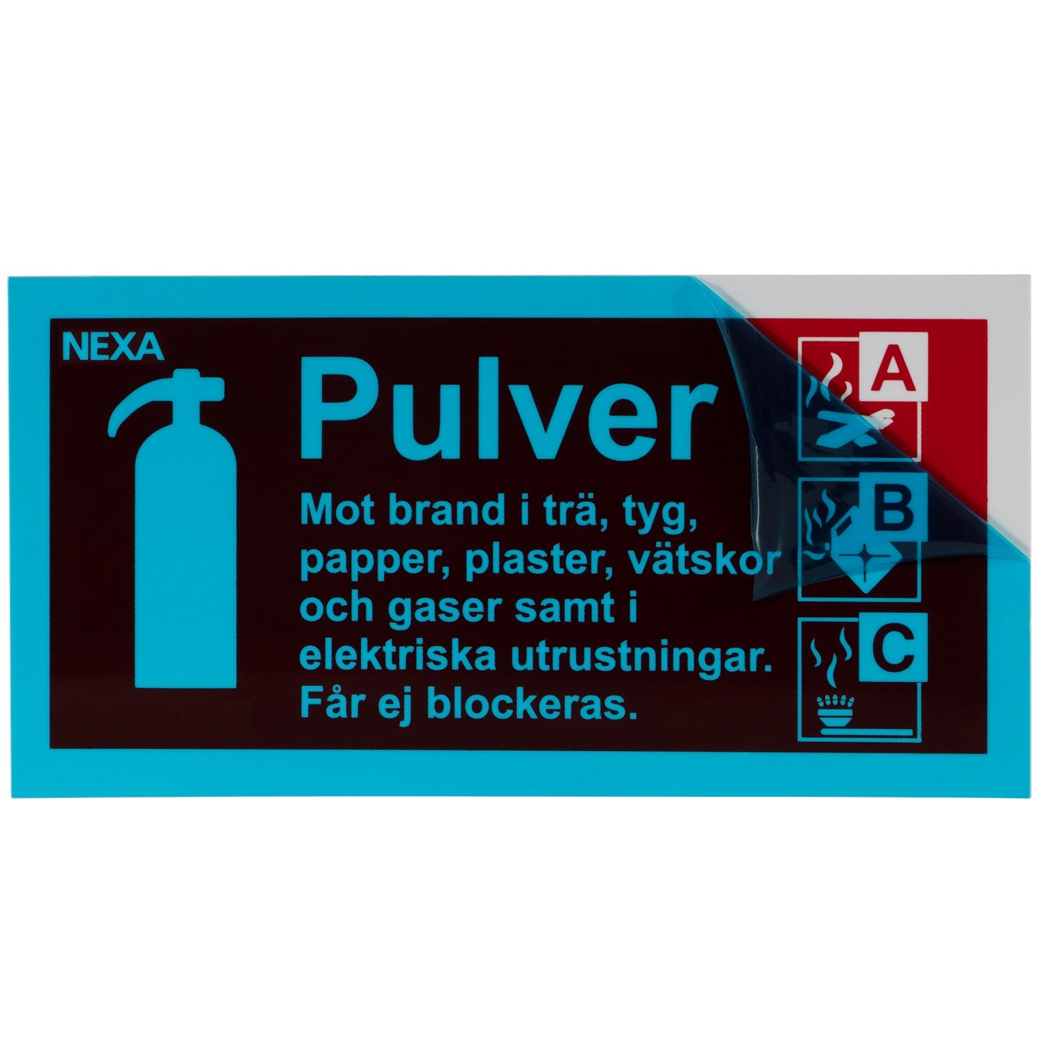 BSP-1020 Sign for powder fire extinguisher