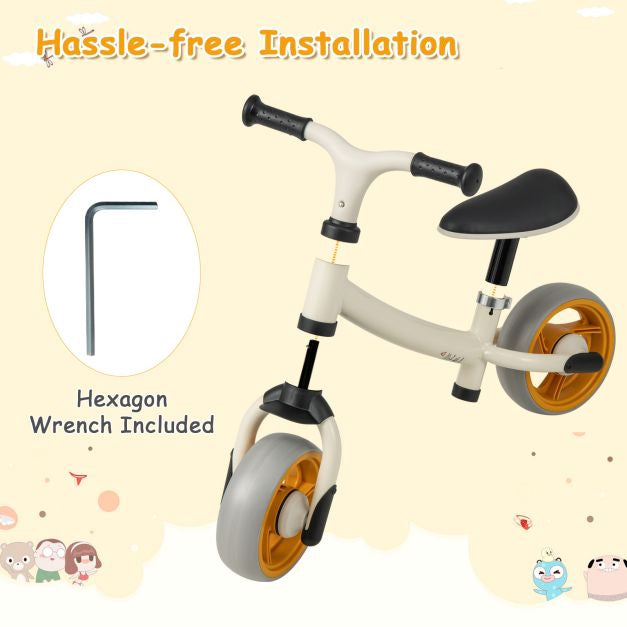 Baby Balance Bike, Adjustable Seat, EVA Wheels 18-48M