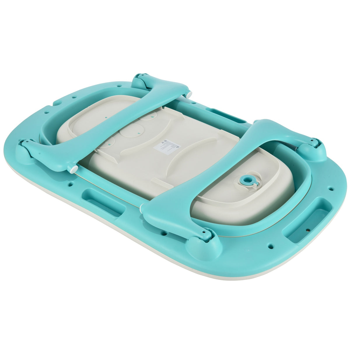 Baby Bathtub Ergonomic & Foldable Baby Bath, Plastic, Green, 84.5X50.5X24Cm
