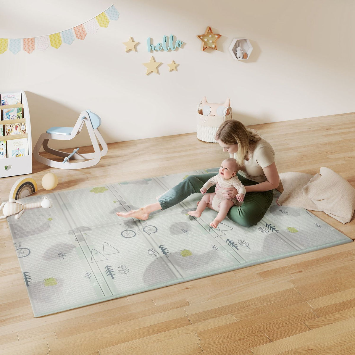 Baby Play Mat, Animal Pattern, Foam, 1.5 cm Thick