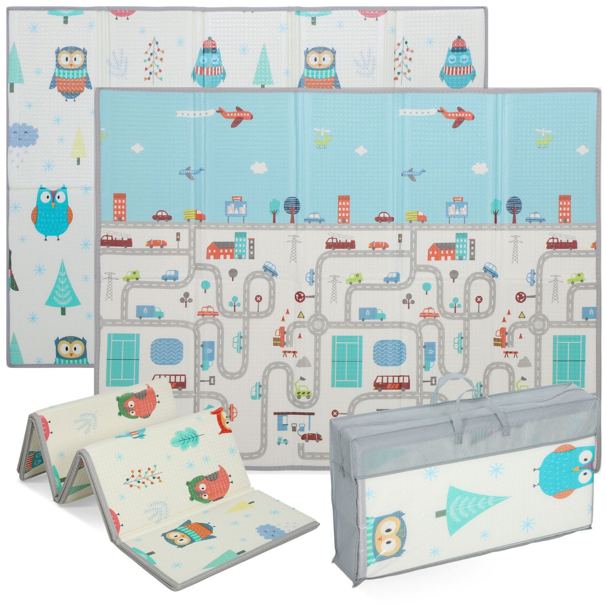 Baby Play Mat, Animal Pattern, Foam, 1.5 cm Thick, Non-Slip