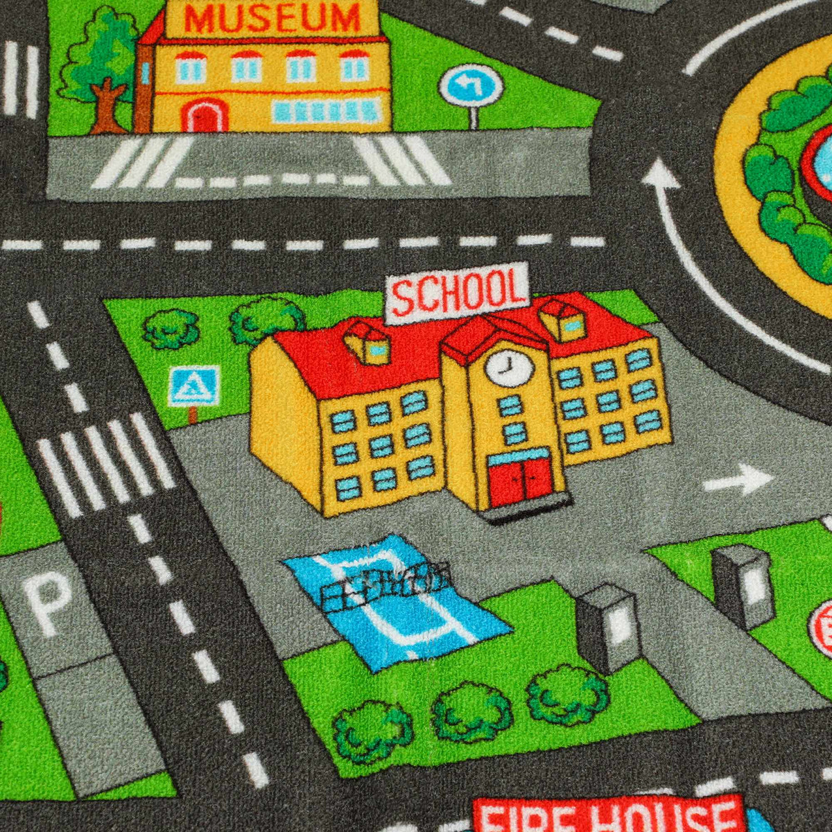 Baby Play Mat, Non-Slip, 200x150 cm, City Design