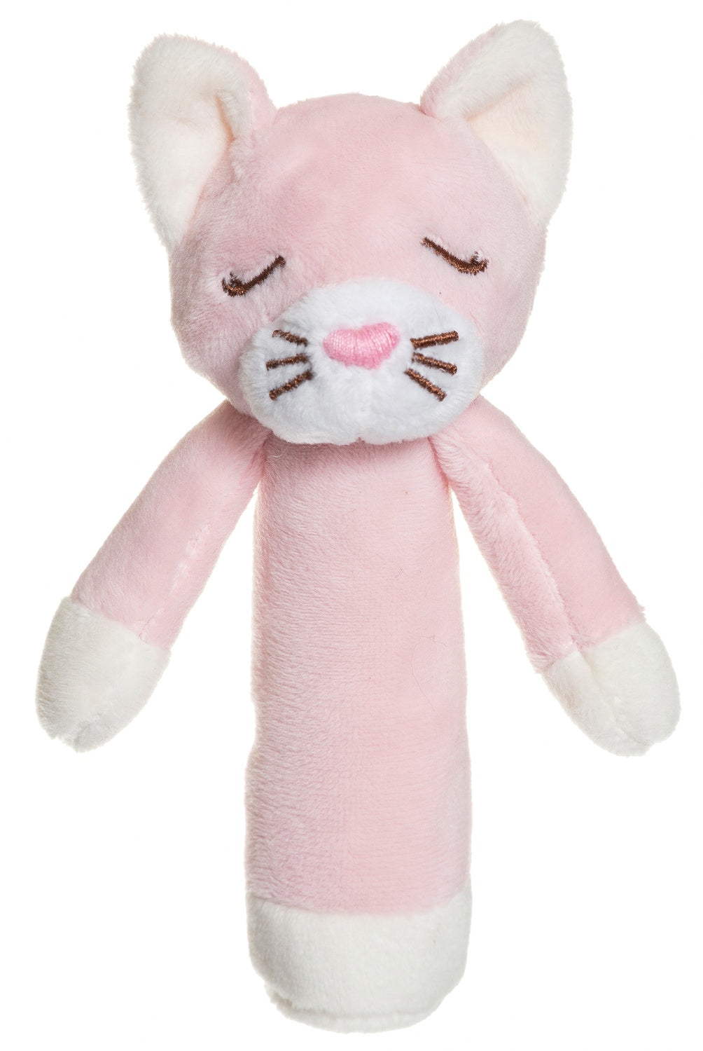 Baby Rattle Cat, Soft Plush, 14 cm, Machine Washable