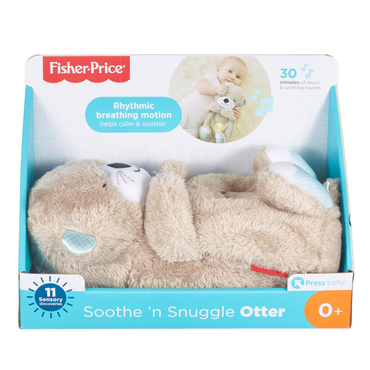 Baby Soothing Otter Toy with Gentle Lights & Sounds