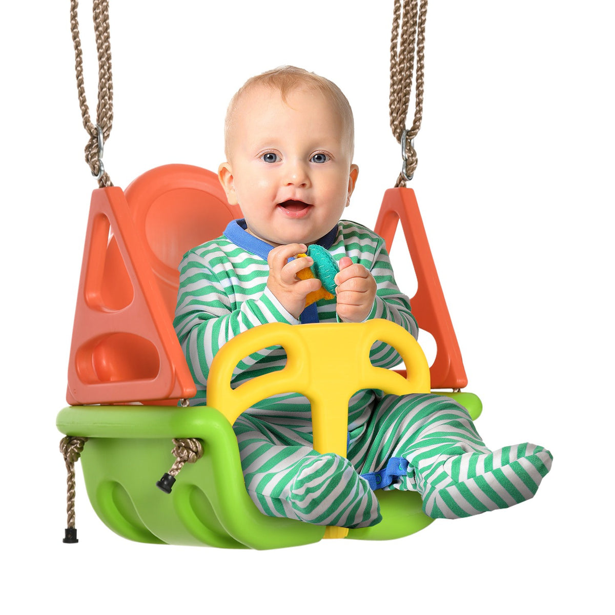 Baby Swing Outdoor Adjustable Rope, 120-180Cm, Toddler Swing From 9 Months, Up To 70Kg, Green