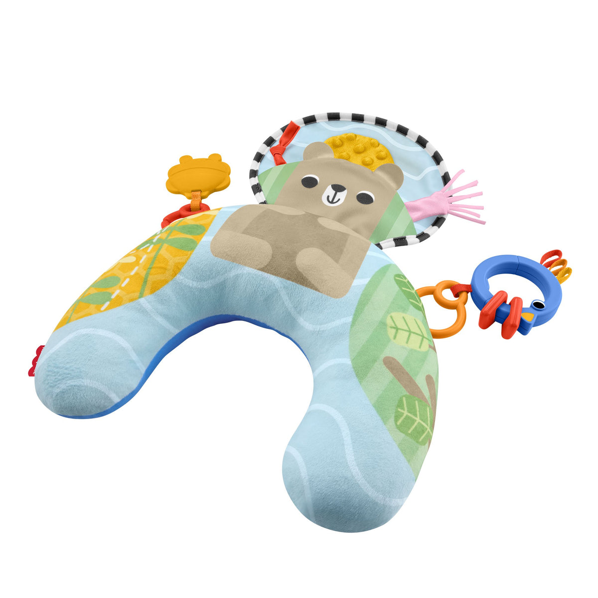 Baby Tummy Time Wedge with Toys and Sensory Textures