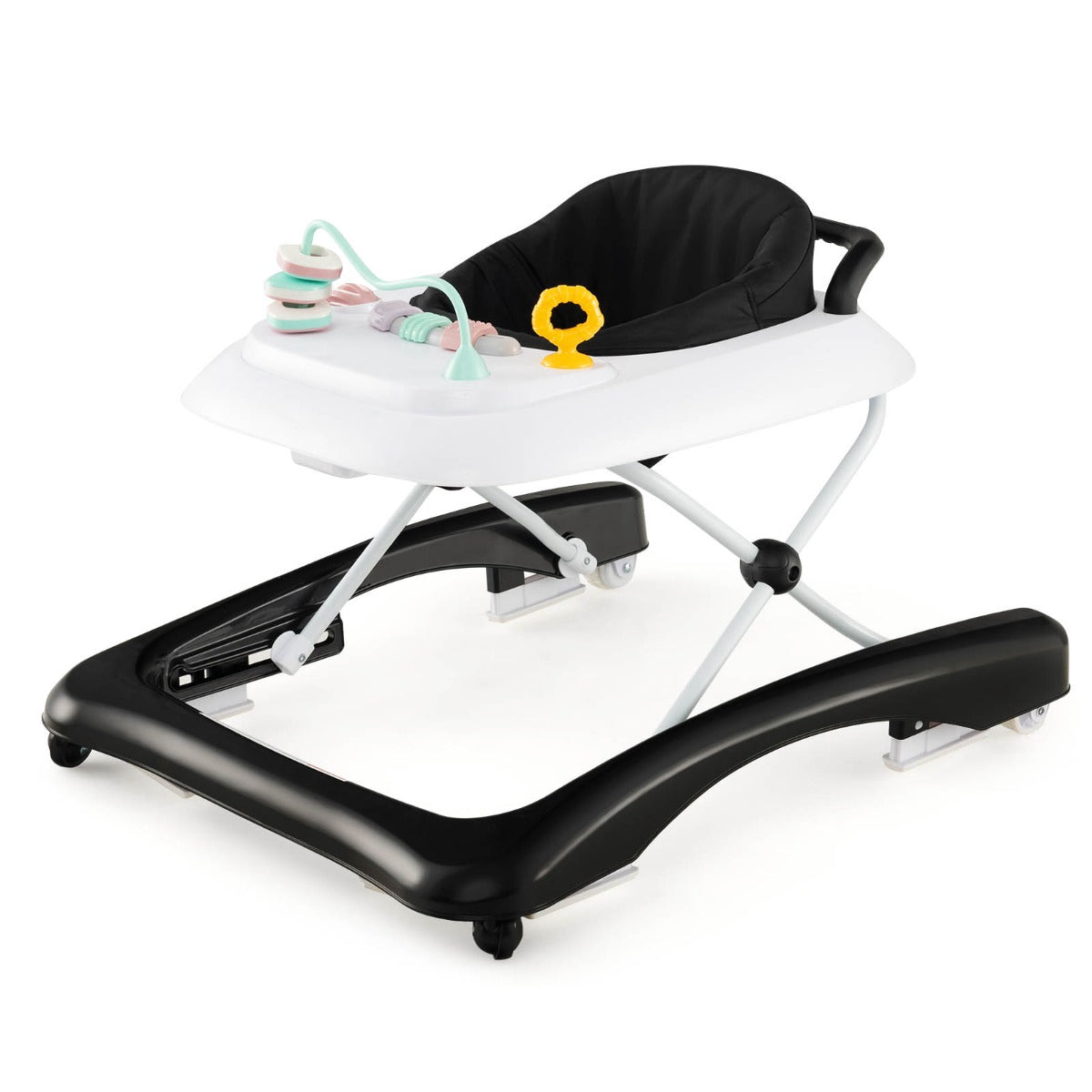Baby Walker 3-In-1, Foldable, Adjustable Height, Black