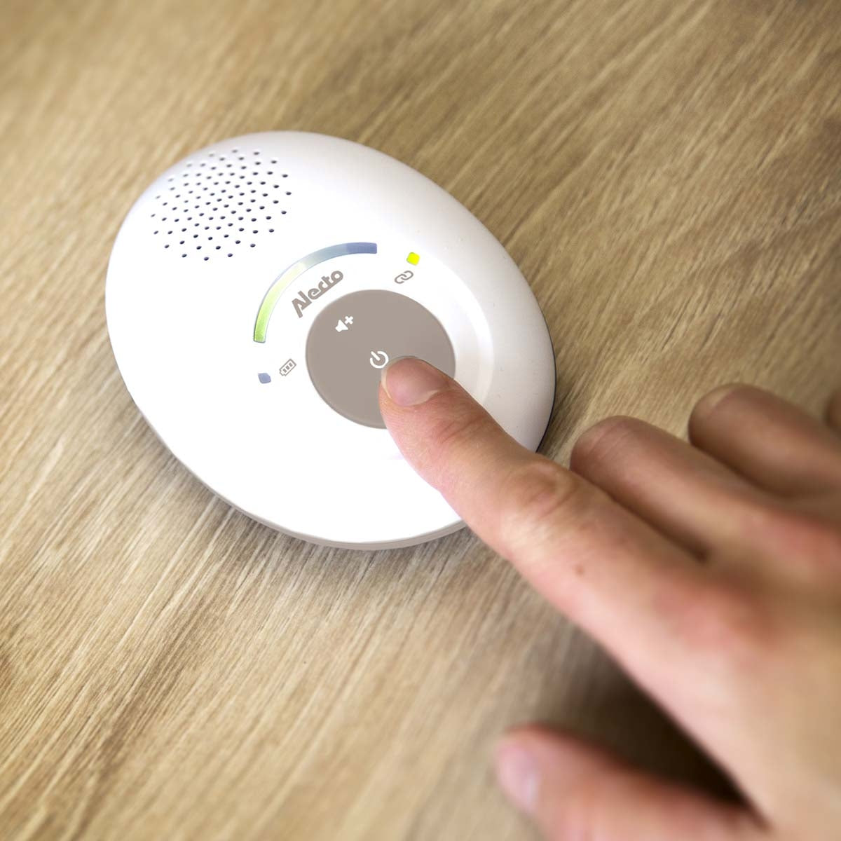 Babyfoon Full Eco DECT, white/taupe