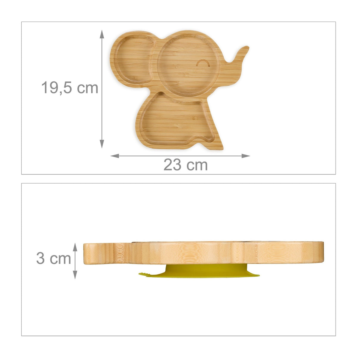 Baby plate with suction cup "Elephant"
