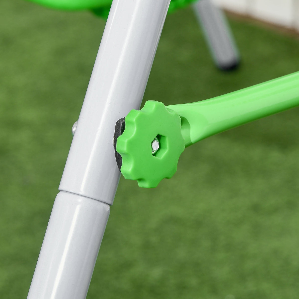Baby swing toddler swing garden swing with safety bar & seat belt for 6-36 months 122 x 146 x 122 cm in green