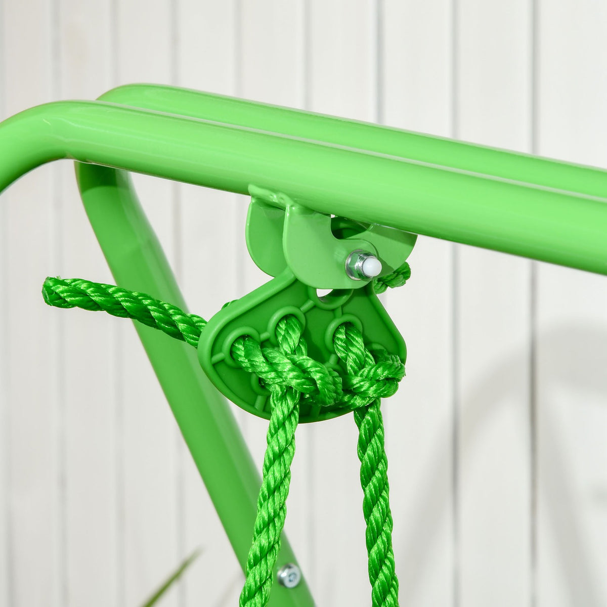 Baby swing toddler swing garden swing with safety bar & seat belt for 6-36 months 122 x 146 x 122 cm in green
