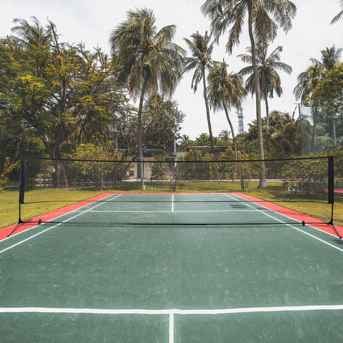 Badminton Net Volleyball And Tennis Net, Portable, 2 Heights 94/158Cm, Pe, 400X60Cm