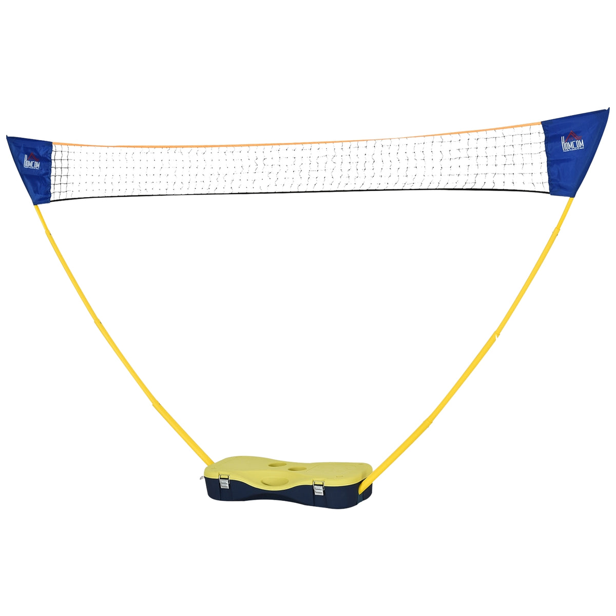 Badminton Net With Stand, Badminton Net Stand, Portable Net Stand, Badminton Net With 4 Badminton Rackets, Outdoor Sports, Yellow+Blue