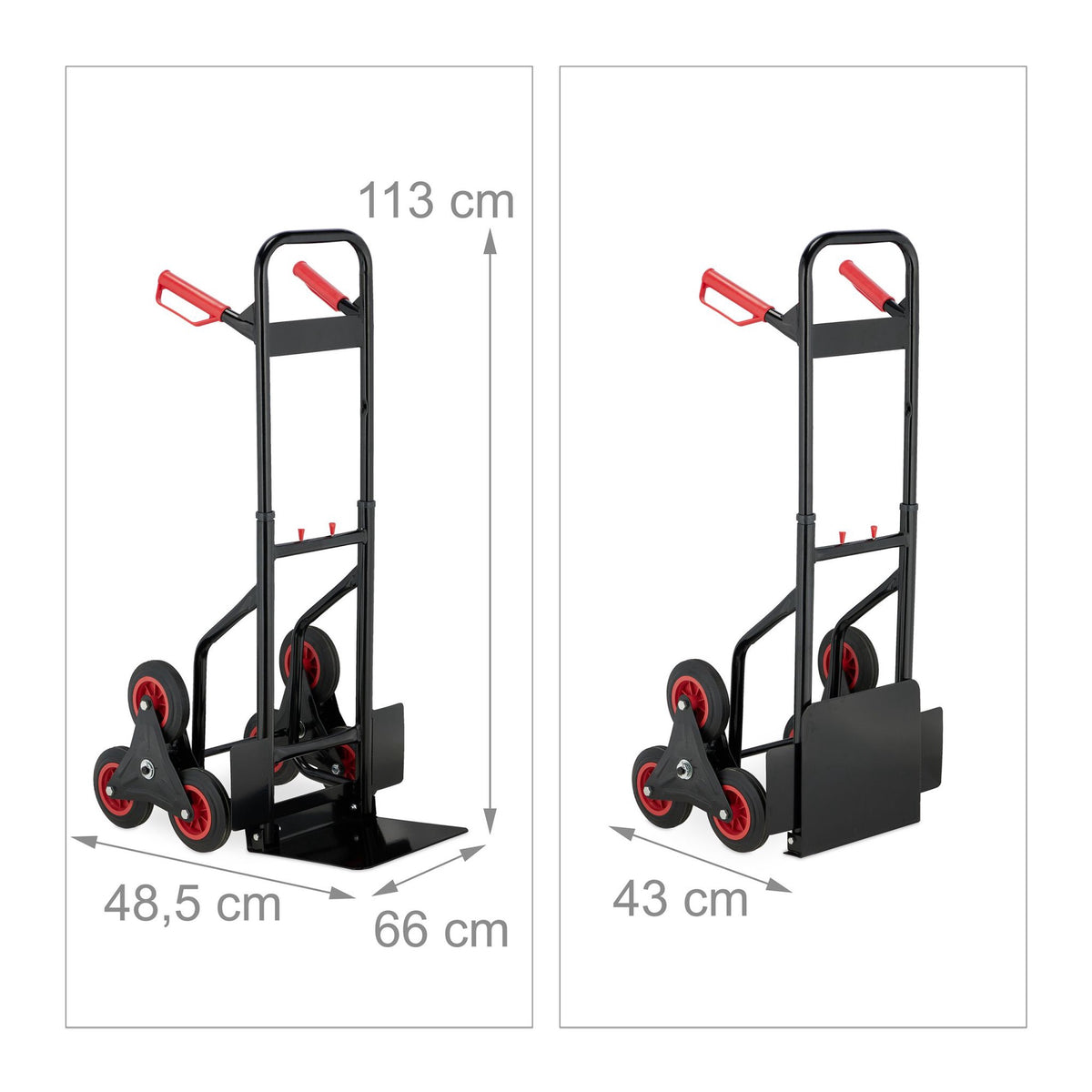 Bag truck stair climber black