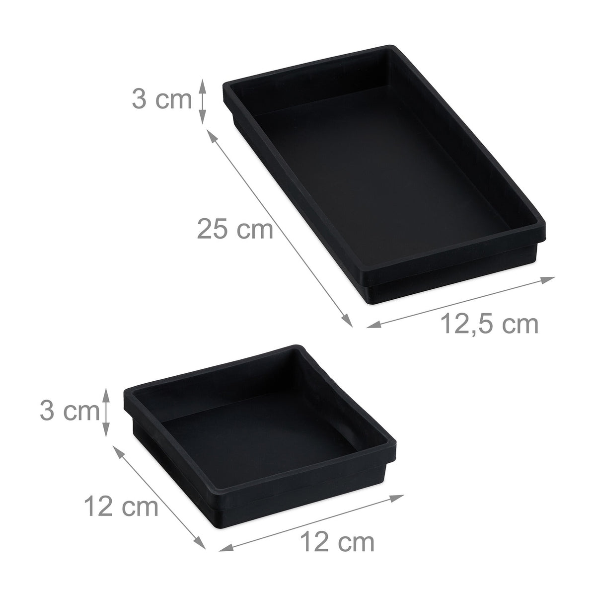 Baking mold in silicone set of 4