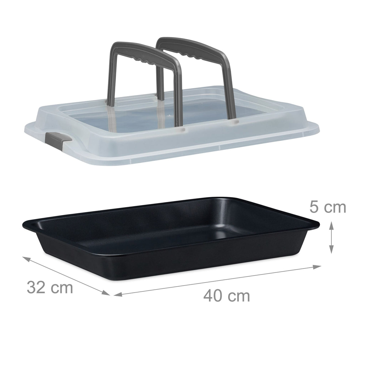 Baking tray with lid
