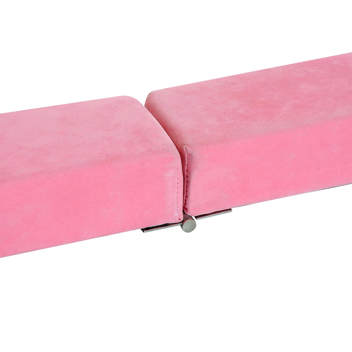 Balance Beam 210 cm Folding Gymnastics Beam for Indoor & Outdoor, Balance Beam up to 120 kg, Pink