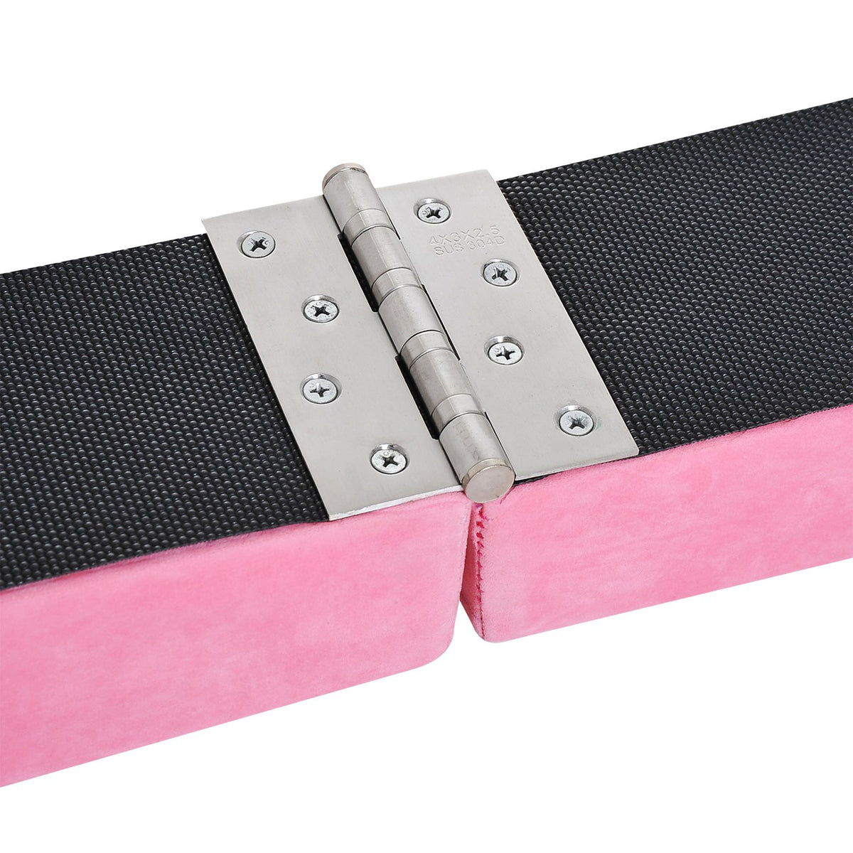 Balance Beam 210 cm Folding Gymnastics Beam for Indoor & Outdoor, Balance Beam up to 120 kg, Pink
