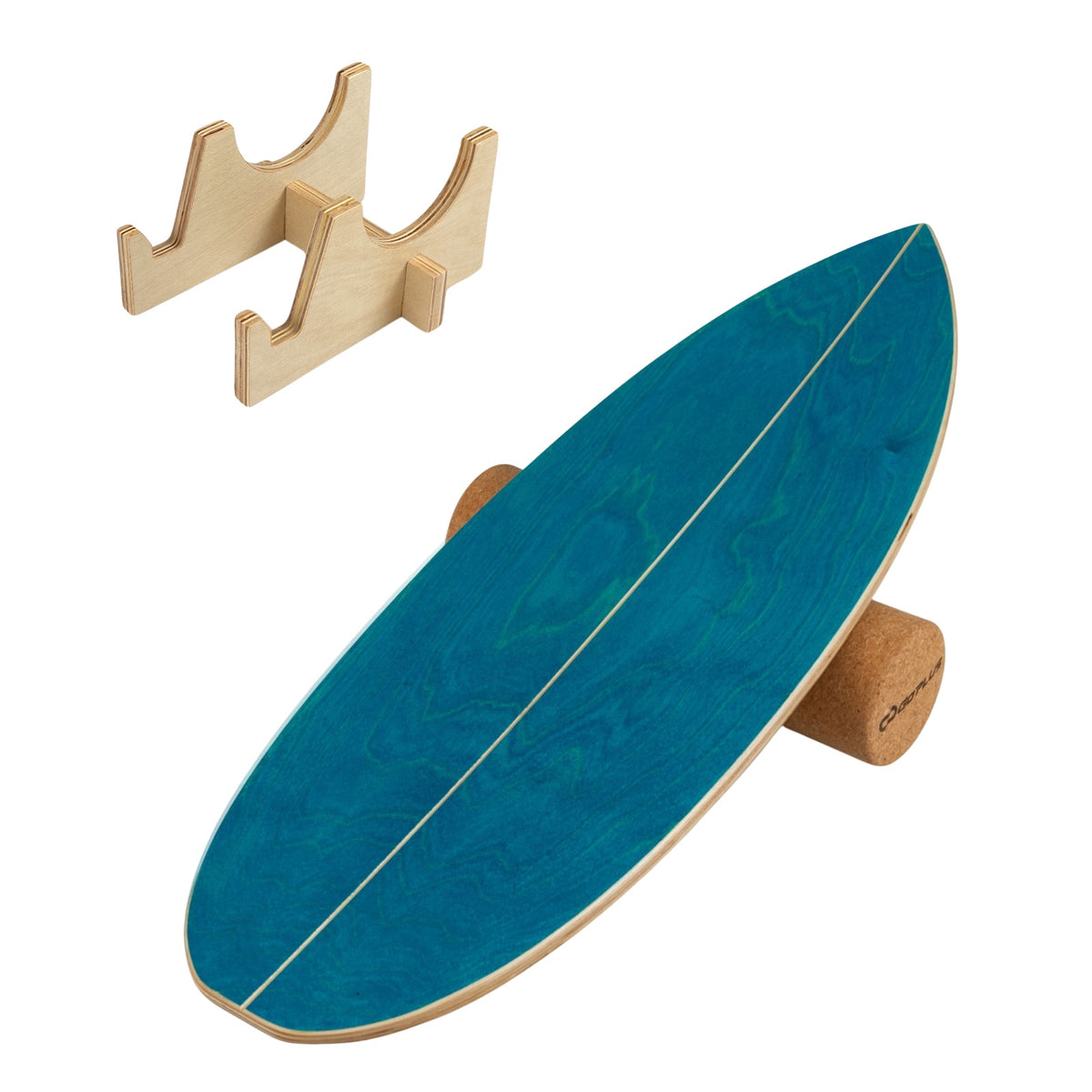 Balance Board Set – Birch Wood, Cork Roller, Storage Rack
