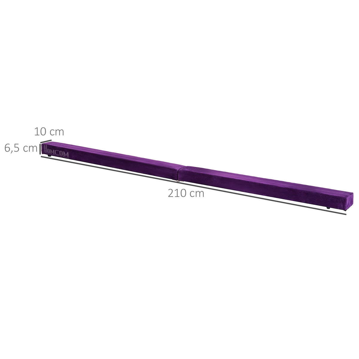 Balance beam 210 cm foldable for indoor & outdoor, balance beam up to 120 kg, purple, ideal for gymnastics & training |