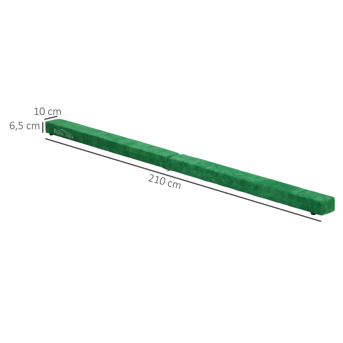 Balance beam 210 cm foldable for indoor & outdoor, balance beam up to 120 kg, stable balancing beam in green