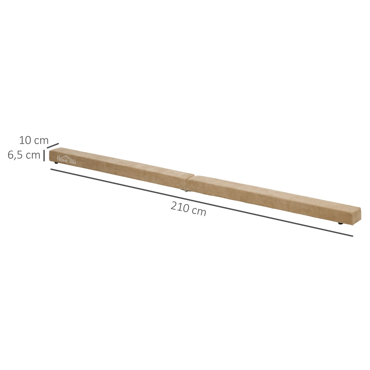 Balance beam 210 cm foldable for indoor outdoor, gymnastics beam balance beam up to 120 kg, stable balancing beam in brown |