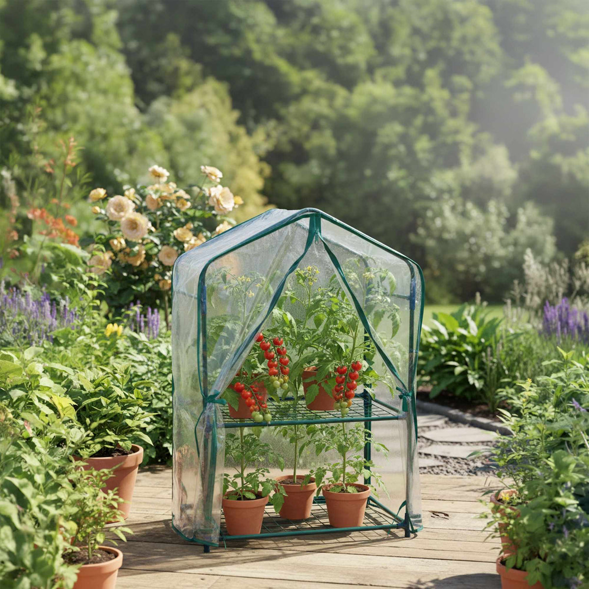 Balcony Greenhouse PVC Cover – Two-Tier Propagator