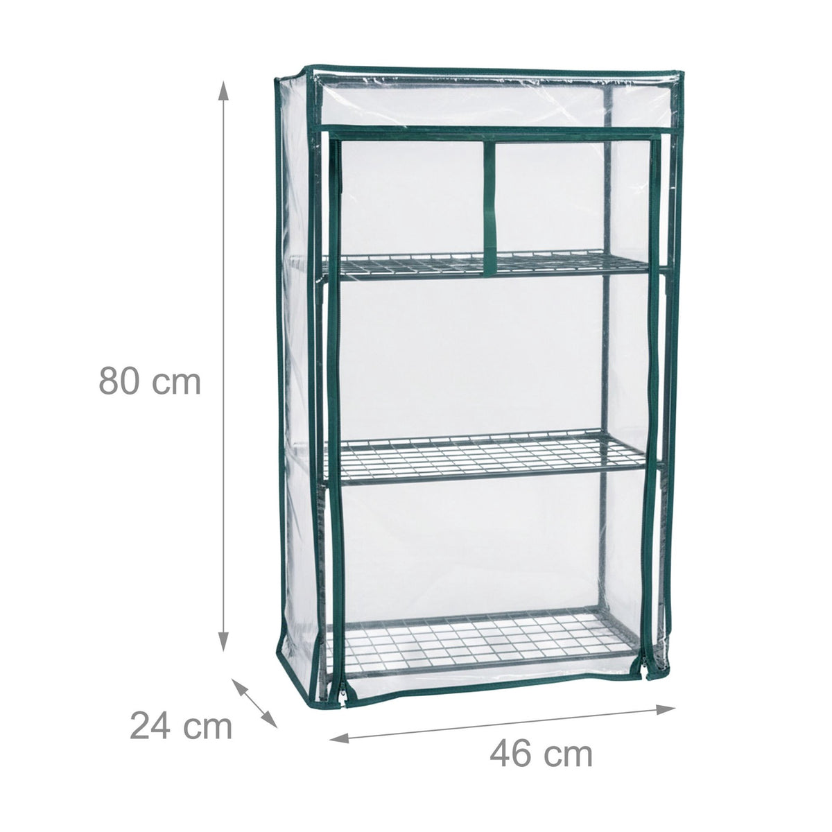 Balcony Greenhouse with PVC Film, 3-Tier Propagator