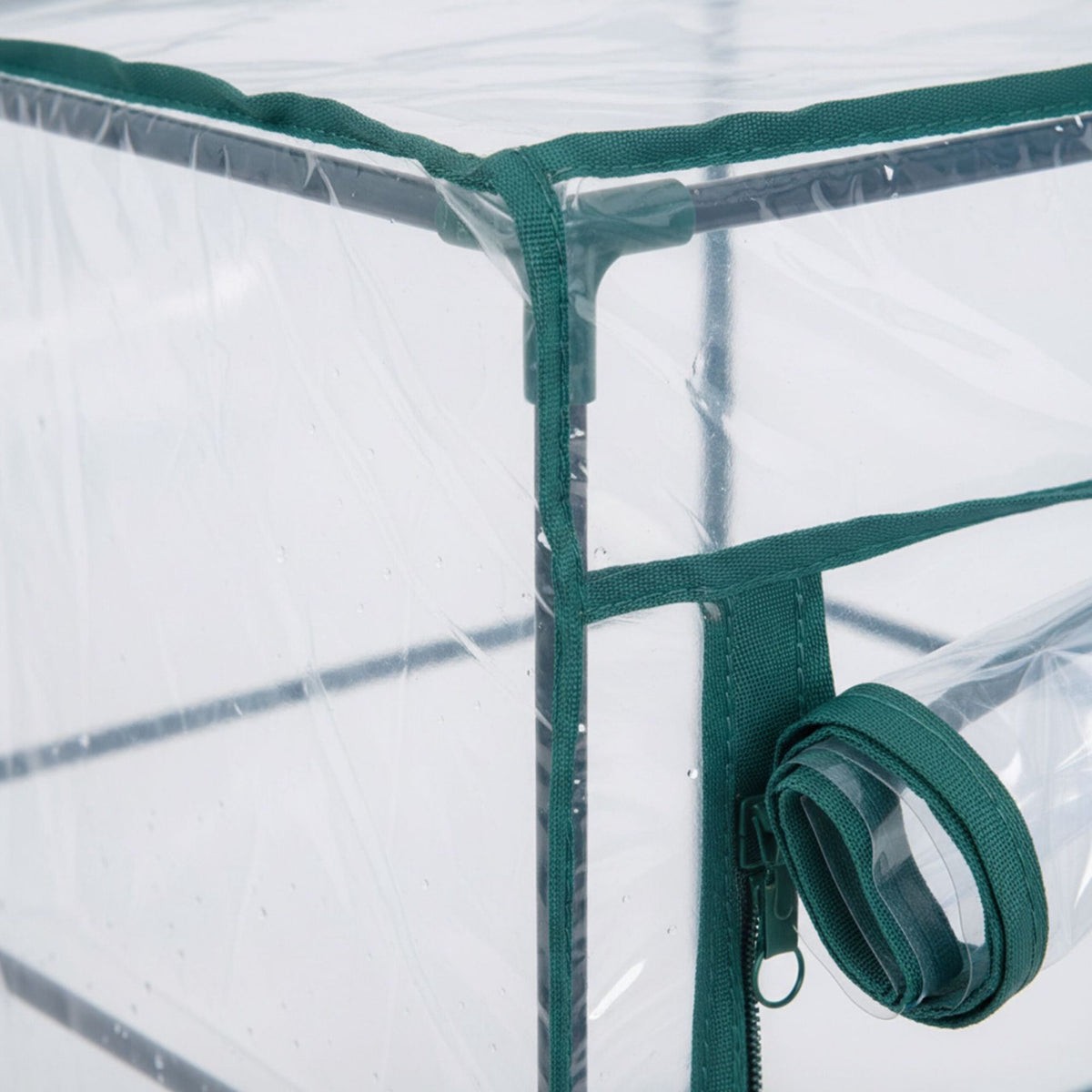 Balcony Greenhouse with PVC Film and Roll-Up Door