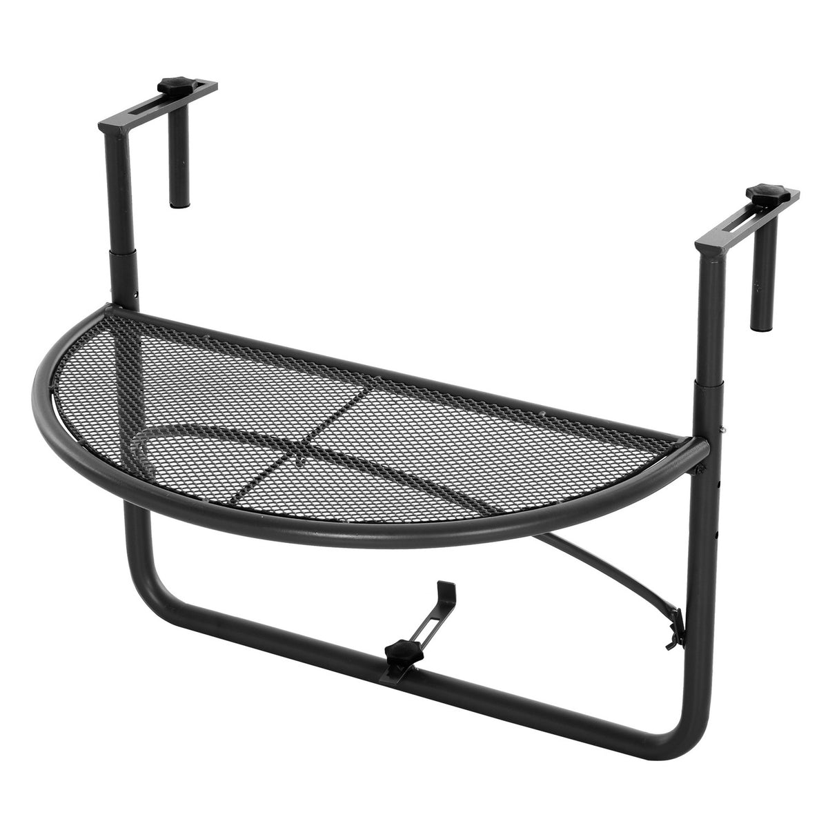 Balcony Hanging Table Height-Adjustable Half-Round Metal Ø30Cm