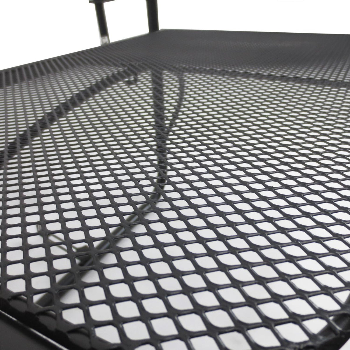 Balcony Hanging Table Height Adjustable Square Metal Black L60Xw56.5Xh45Cm