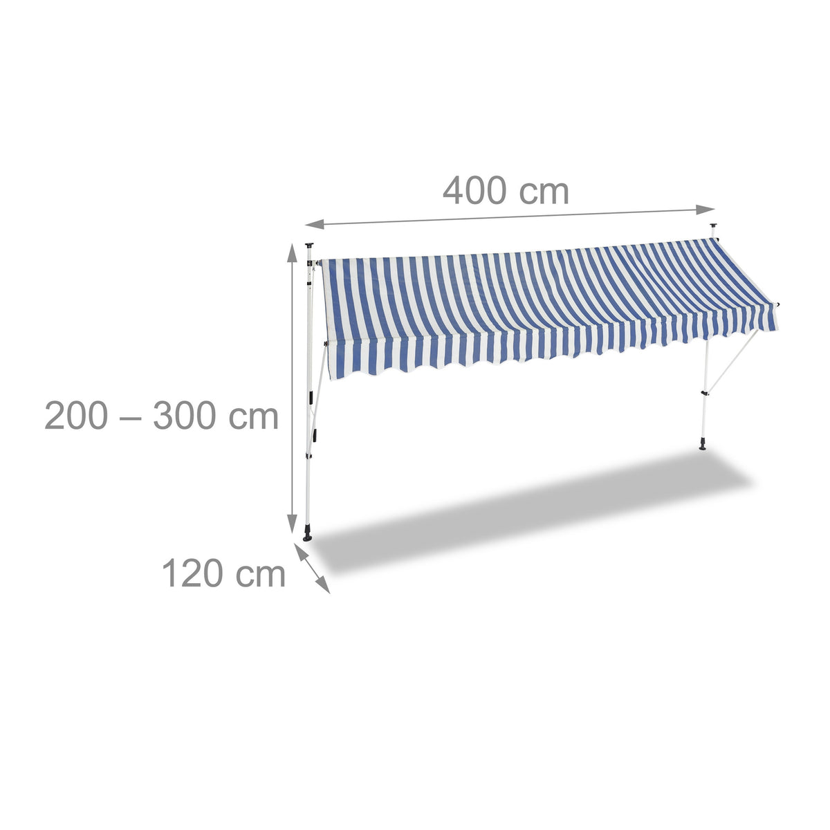 Balcony awning blue/white