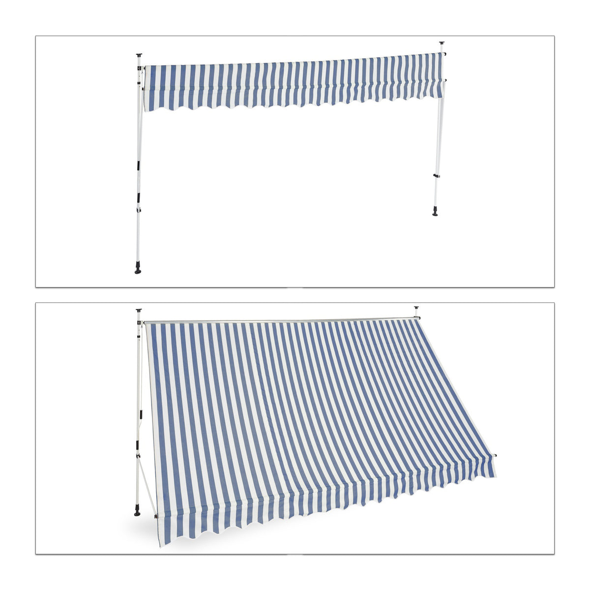 Balcony awning blue/white