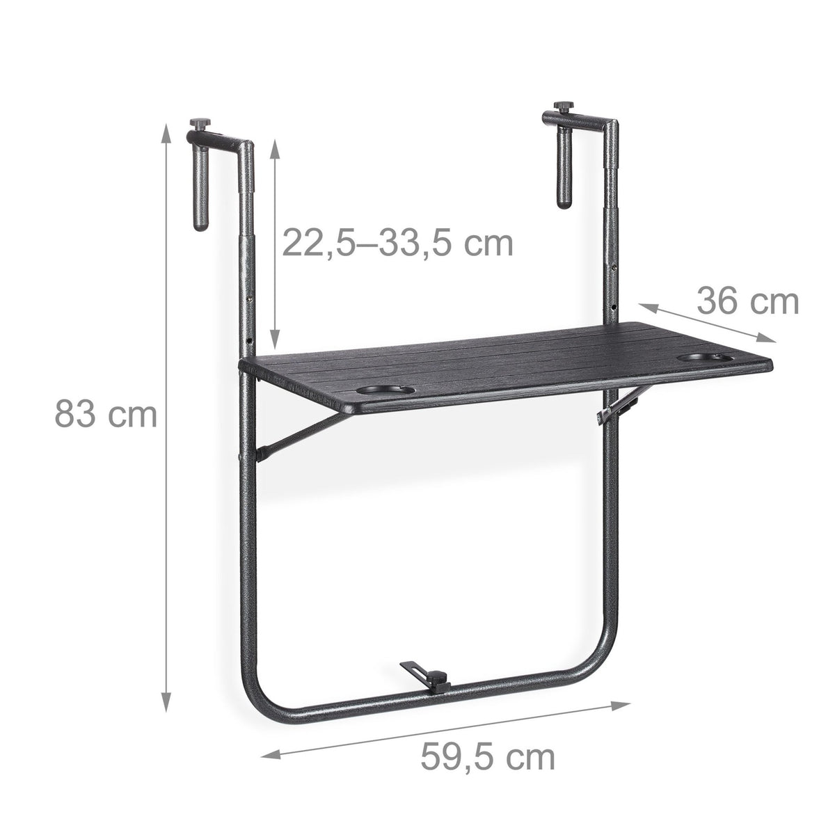 Balcony table foldable