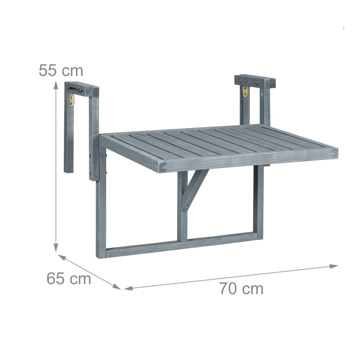 Balcony table hanging wood