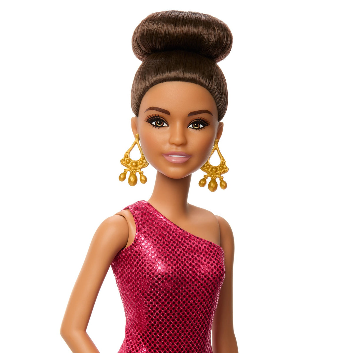 Ballroom Dancer Doll with Red Dress and Trophy