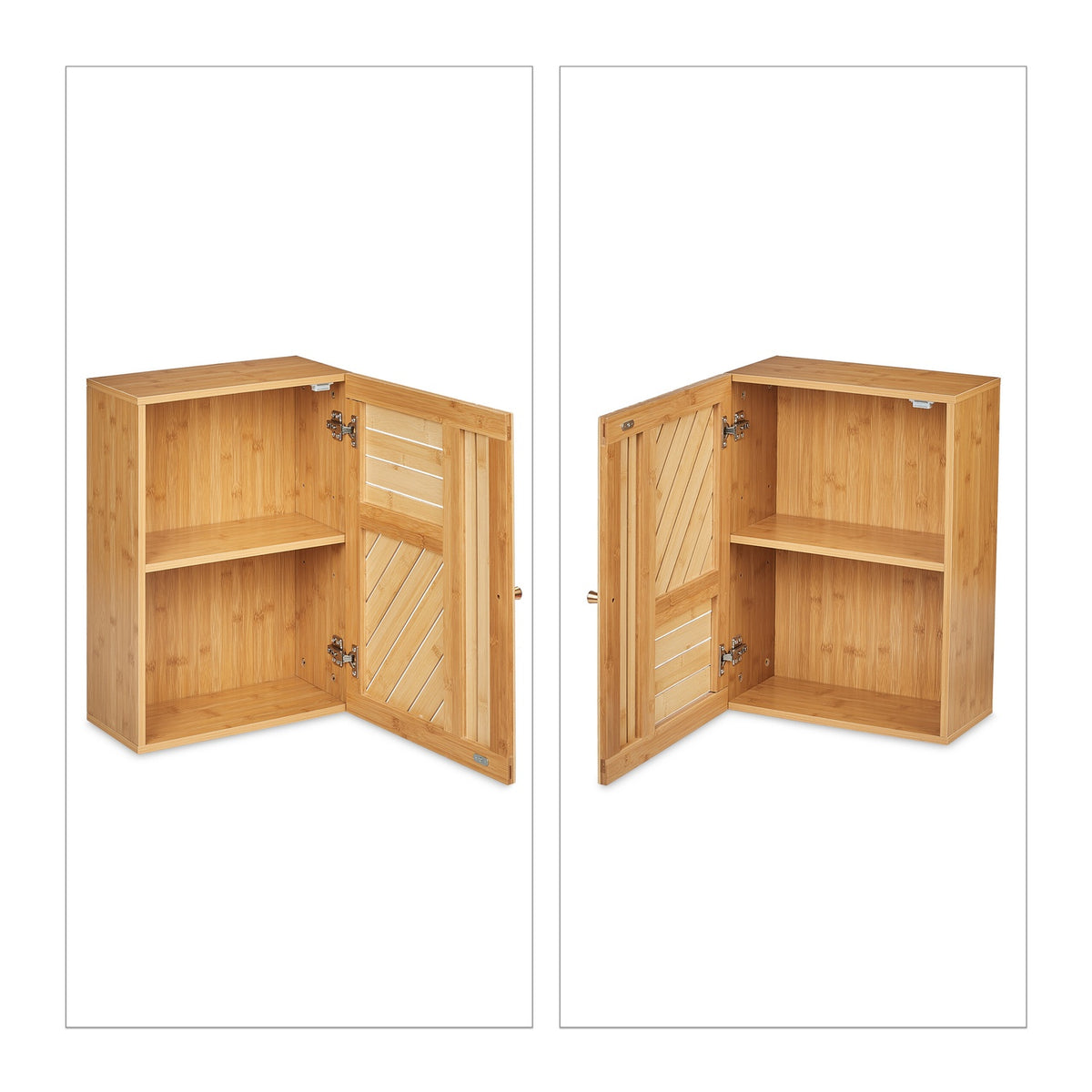 Bamboo Bathroom Cabinet with Adjustable Shelves
