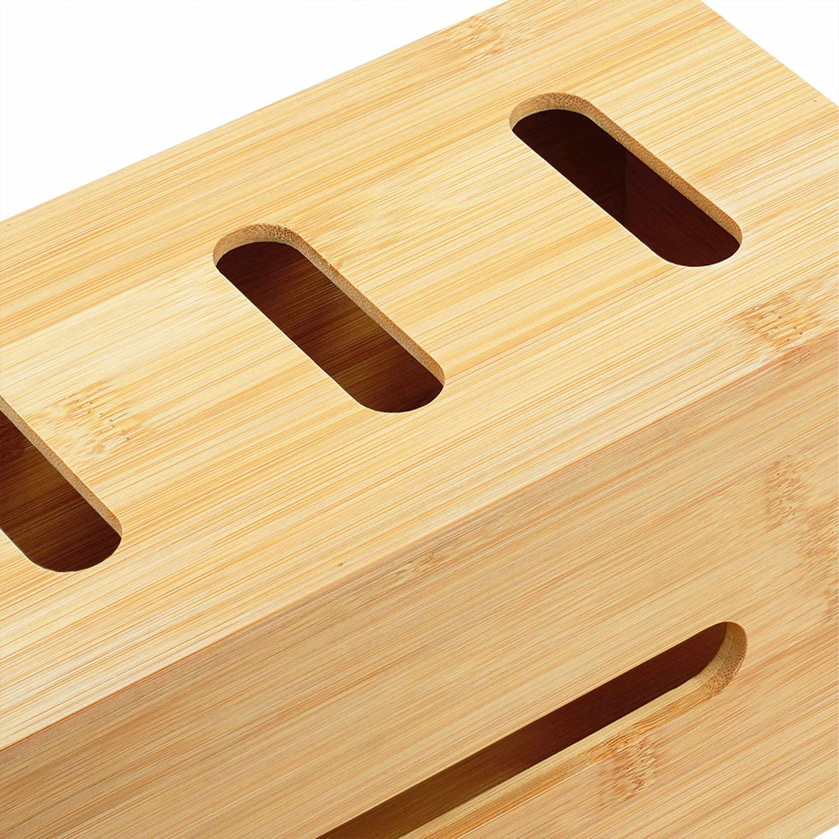Bamboo Cable Management Box for 6-Socket Power Strip