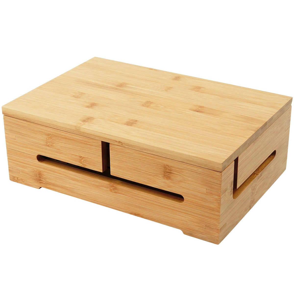 Bamboo Cable Storage Box with Lid – Cable Management