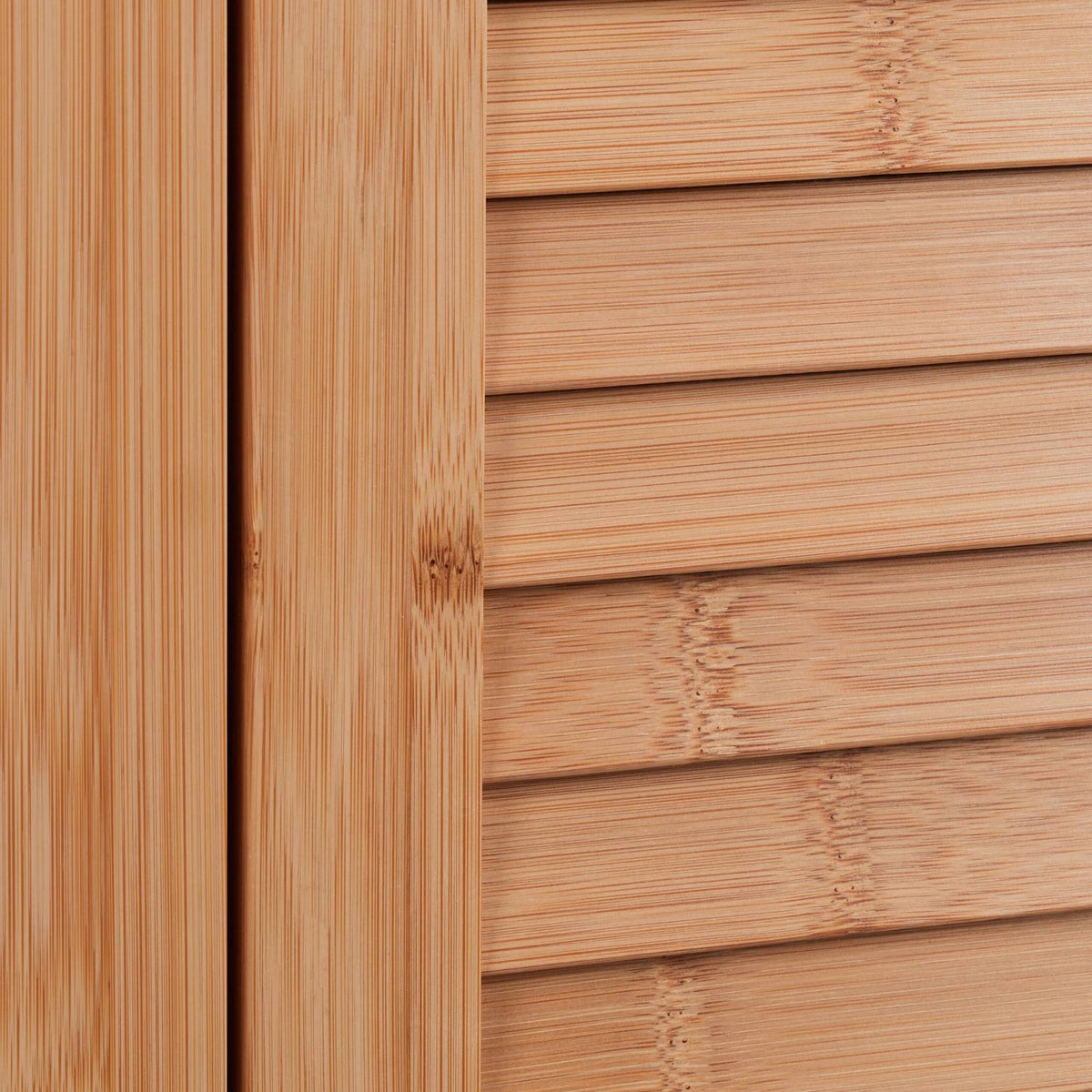Bamboo Corner Cabinet – 3 Shelves, Lamella Doors