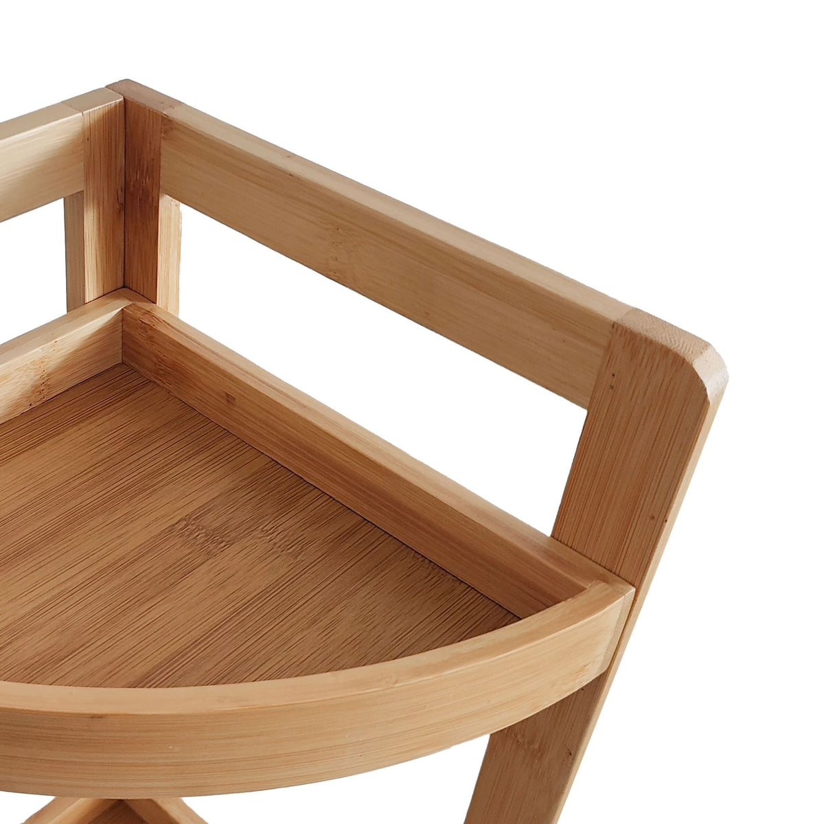 Bamboo Corner Shelf with Racks for Space-Saving Storage